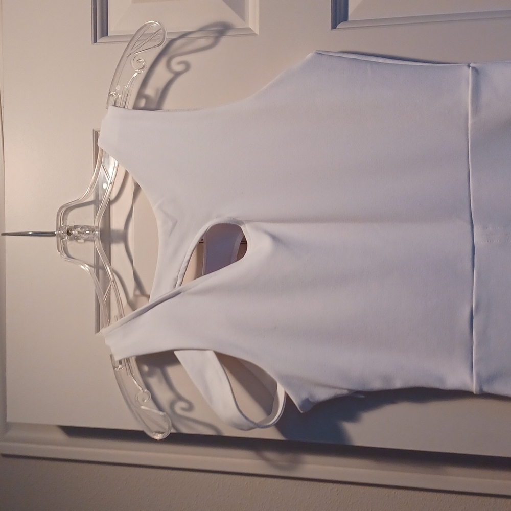 Donna Mizani sleeveless one shoulder scoop neck keyhole Body Con dress size 4 - Picture 4 of 6